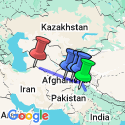 Google Map: Lahore To Ashgabat Overland Expedition