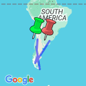 Google Map: SANTIAGO to BUENOS AIRES (31 days) Patagonian Adve