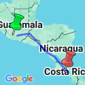 Google Map: Basic Central America: Guatemala to Costa Rica