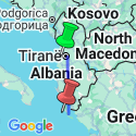 Google Map: Tirana to Corfu:  Ancient Towns & the Albanian Riviera
