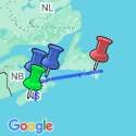 Google Map: Halifax to St John's