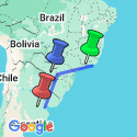 Google Map: Rio de Janeiro to Buenos Aires