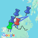 Google Map: B&B autorondreis Noordwestkust Ierland in een notendop