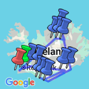 Google Map: Iceland - Land of the Midnight Sun