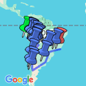 Google Map: South America Discovery: Lima to Rio de Janeiro