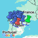 Google Map: Barcelona, Galicia, Porto & Madrid