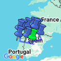Google Map: Madrid to Galicia & Porto