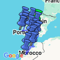 Google Map: Madrid to Portugal, Andalusia & Morocco