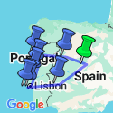 Google Map: Porto & Lisbon From Madrid
