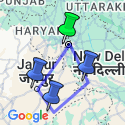 Google Map: Family India Golden Triangle Adventure
