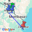 Google Map: Kilimanjaro - Lemosho Trek