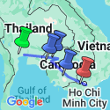 Google Map: Journey through Cambodia: Bangkok to Saigon