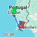 Google Map: Cycle Portugal - Lisbon to Algarve
