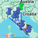 Google Map: Venice to Rome by Rail + Sorrento and the Amalfi Coast