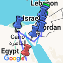Google Map: Jordan and Egypt - Petra to the Pyramids