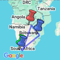 Google Map: 10-Day Best-Priced Cape Town, Kruger & Vic Falls