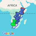 Google Map: Rovos Rail Africa's Cape to Dar