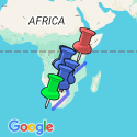 Google Map: Rovos Rail Africa's Cape to Dar