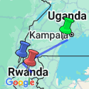 Google Map: Uganda & Rwanda Primates and Wildlife Safari