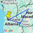 Google Map: Kosovo & Macedonia Adventure: Tirana to Pristina