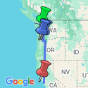 Google Map: Pacific Northwest & California
