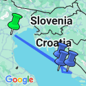 Google Map: Venice and Croatian Islands Cruise