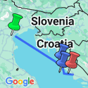 Google Map: Venice and Croatian Islands Cruise