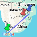 Google Map: Namibia & South Africa: Epic Landscapes and Wildlife