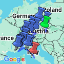 Google Map: Vienna to the French Riviera & Rome