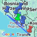 Google Map: Dubrovnik to Tirana
