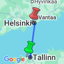 Google Map: Tallinn to Helsinki Adventure