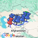 Google Map: The Five Stans of the Silk Road - Almaty to Ashgabat