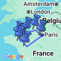Google Map: Picturesque Solo Paris Normandy and the Loire Valley Tour