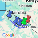 Google Map: Picturesque Solo Tanzania Tour