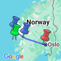 Google Map: Picturesque Solo Norwegian Fjords Tour