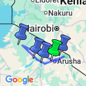 Google Map: Ngorongoro Krater & Lake Manyara