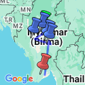 Google Map: Complete reis door Birma