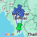 Google Map: Hoogtepunten van Myanmar