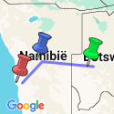 Google Map: Wandelsafari Namibië