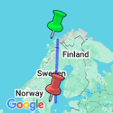 Google Map: Northern Sweden by Rail
