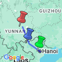 Google Map: Vietnam & China: Hanoi to Kunming by Rail