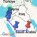 Google Map: Amman To Riyadh Overland Expedition