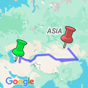 Google Map: Ashgabat To Ulaanbaatar Overland Expedition