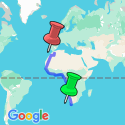 Google Map: Cape Town To Fez Overland Expedition