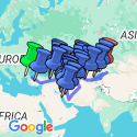 Google Map: Istanbul To Almaty Overland Expedition