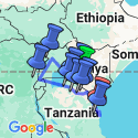 Google Map: Nairobi To Zanzibar Overland Expedition