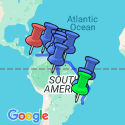 Google Map: Rio De Janeiro To Cartagena Via The Guianas & Venezuela Overland Expedition