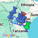 Google Map: Zanzibar To Nairobi Overland Expedition
