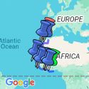 Google Map: Ghana To Morocco Group Overland Tour