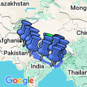 Google Map: Kathmandu To Islamabad Overland Expedition
